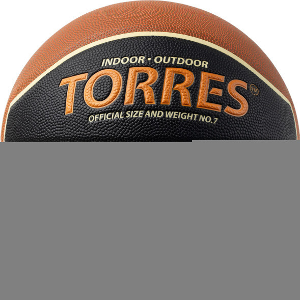 Мяч баск  TORRES Crossover, B323197, р 7,ПУ-комп, нейлон  корд, бут камера, тем  черно-коричн-беж