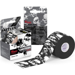 Тейп кинезиологический Tmax Pattern Green (5 см x 5 м), арт 100657, рис. камуфляж, зел-коричн-беж