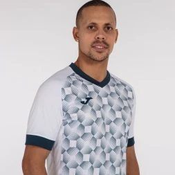 Футболка игровая JOMA с коротким рукавом SUPERNOVA III Белый-темно синий
