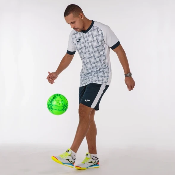 Футболка игровая JOMA с коротким рукавом SUPERNOVA III Белый-темно синий