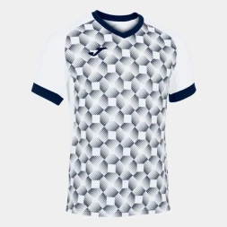 Футболка игровая JOMA с коротким рукавом SUPERNOVA III Белый-темно синий