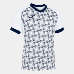 Футболка игровая JOMA с коротким рукавом SUPERNOVA III Белый-темно синий