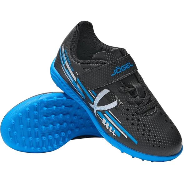 Бутсы многошиповые JOGEL Evofly TF Talant Black/blue, детский