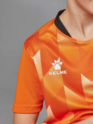 Детская футбольная форма KELME Short-Sleeved Football Suit (Orange/Black)