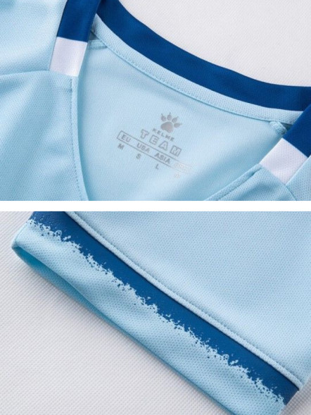 Футбольная форма KELME Short-Sleeved Football Suit Light Blue
