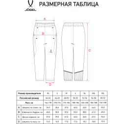 Брюки тренировочные с карманами JOGEL PREMIER PerFormDRY 3/4 Training Pants, темно-серый