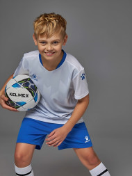 Детская футбольная форма KELME Short-Sleeved Football Suit (White/Blue)