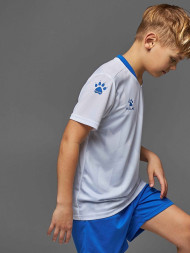 Детская футбольная форма KELME Short-Sleeved Football Suit (White/Blue)