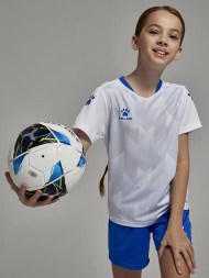 Детская футбольная форма KELME Short-Sleeved Football Suit (White/Blue)