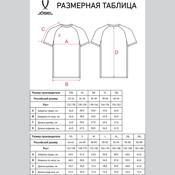 Футболка игровая JÖGEL DIVISION PerFormDRY Element Jersey Y2, золотой