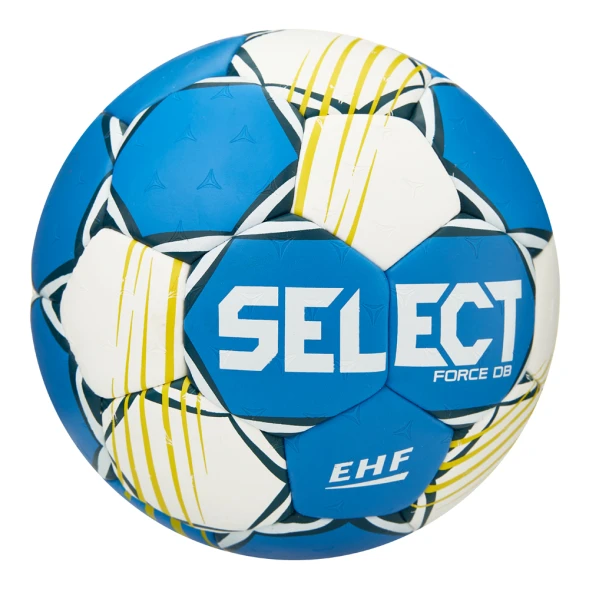 Мяч ганд. SELECT HB FORCE DB V25, 1622858205, Senior (р.3), EHF Appr,ПУ, гибр.сш., сине-белый