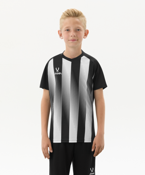 Футболка игровая JOGEL CAMP Striped Jersey, черный/белый, детский