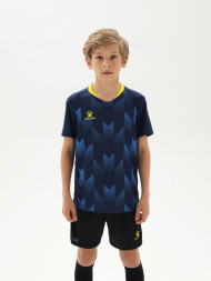 Детская футбольная форма KELME Short-Sleeved Football Suit (Dark Blue/Black)