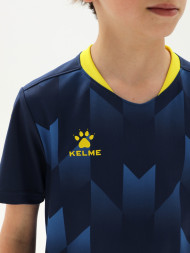 Детская футбольная форма KELME Short-Sleeved Football Suit (Dark Blue/Black)