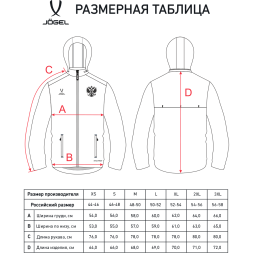 Куртка ветрозащитная JÖGEL NATIONAL PerFormPROOF Rain Jacket, красный