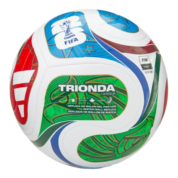 Мяч футб. ADIDAS WC26 Trionda League BOX, JD8045, р.5, 4пан, FIFA Quality,ТПУ, термосш, мультиколор