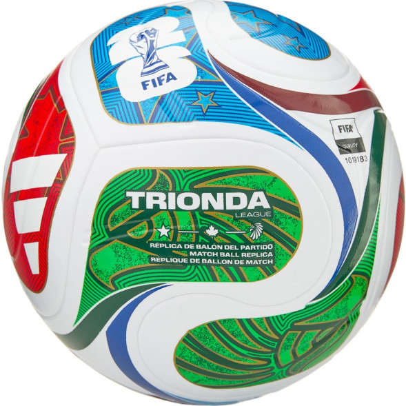 Мяч футб  ADIDAS WC26 Trionda League BOX, JD8045, р 5, 4пан, FIFA Quality,ТПУ, термосш, мультиколор