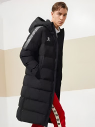 Пуховик KELME Hooded Long Jacket Black