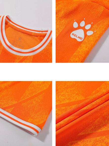 Футбольная форма KELME Short-Sleeved Football Suit (Orange/Dark Grey)