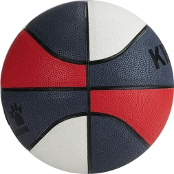 Мяч баскетбольный KELME PU Leather Basketball (White/Dark Blue)