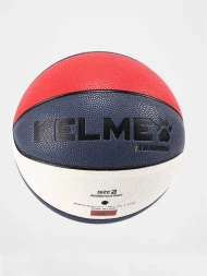 Мяч баскетбольный KELME PU Leather Basketball (White/Dark Blue)