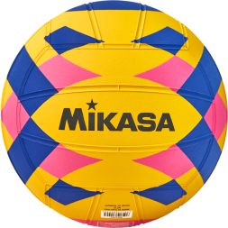 Мяч для водного поло MIKASA WP220C р.2, jun, резина, вес 300-320 г, дл.окр. 58-60см, жел-син-роз