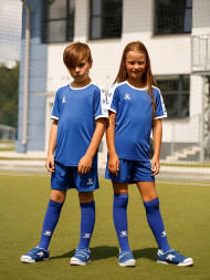 Детская футбольная форма KELME Short Sleeve Football Set Kids Blue