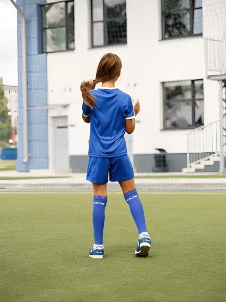 Детская футбольная форма KELME Short Sleeve Football Set Kids Blue