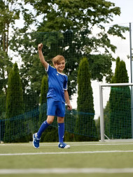 Детская футбольная форма KELME Short Sleeve Football Set Kids Blue