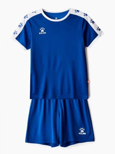 Детская футбольная форма KELME Short Sleeve Football Set Kids Blue