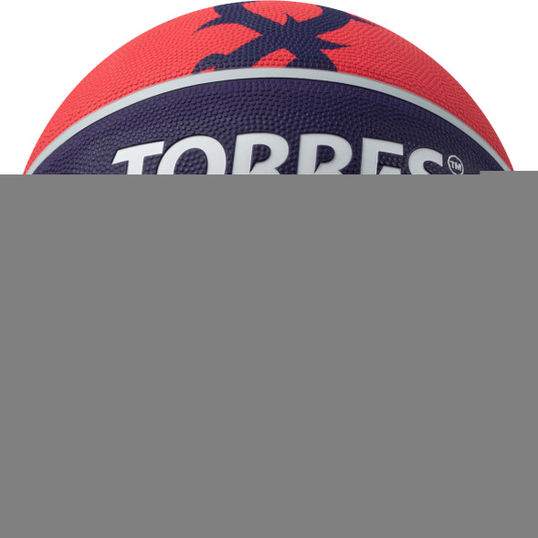 Мяч баск  TORRES Prayer, B023137, р 7, резина, нейлон корд, бут  кам , красно-серо-фиолет