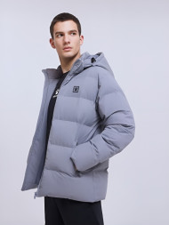 Пуховик KELME Hooded Short Padded Jacket Grey
