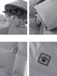 Пуховик KELME Hooded Short Padded Jacket Grey