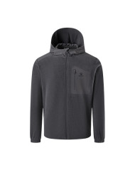 Демисезонная куртка KELME Hooded Fleece-lined Knit Cardigan Dark Grey