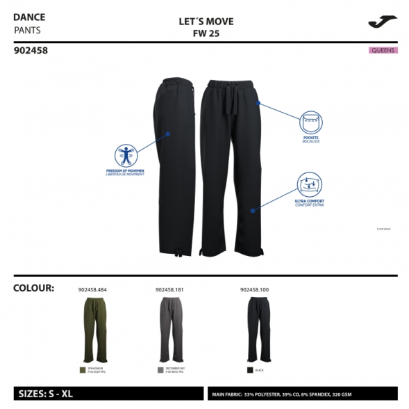 PANTALÓN LARGO STEP NEGRO