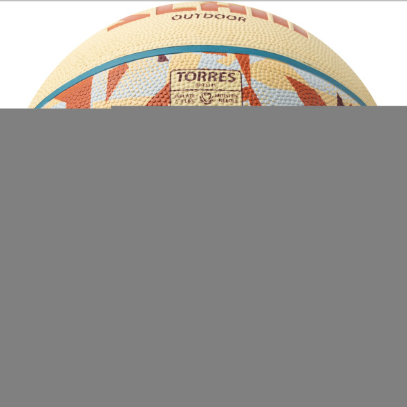 Мяч баск  TORRES Slam, B023145, р 5, резина, нейлон  корд, бут  кам, бежево-коричневый