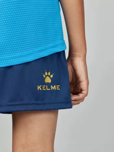 Детская футбольная форма KELME S/S Football Set Kid (Light Blue/Dark Blue)