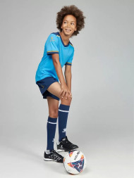 Детская футбольная форма KELME S/S Football Set Kid (Light Blue/Dark Blue)