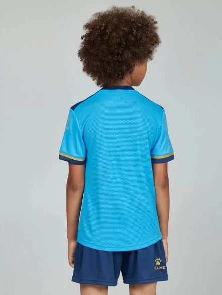 Детская футбольная форма KELME S/S Football Set Kid (Light Blue/Dark Blue)