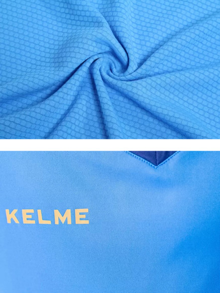 Детская футбольная форма KELME S/S Football Set Kid (Light Blue/Dark Blue)