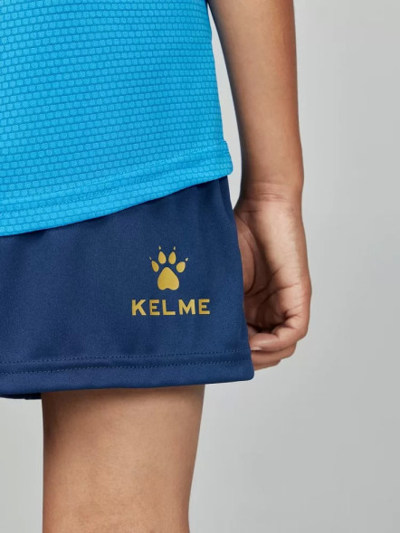 Детская футбольная форма KELME S/S Football Set Kid (Light Blue/Dark Blue)