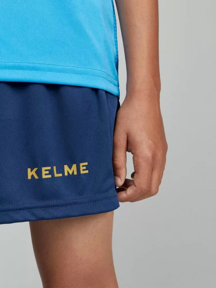 Детская футбольная форма KELME S/S Football Set Kid (Light Blue/Dark Blue)