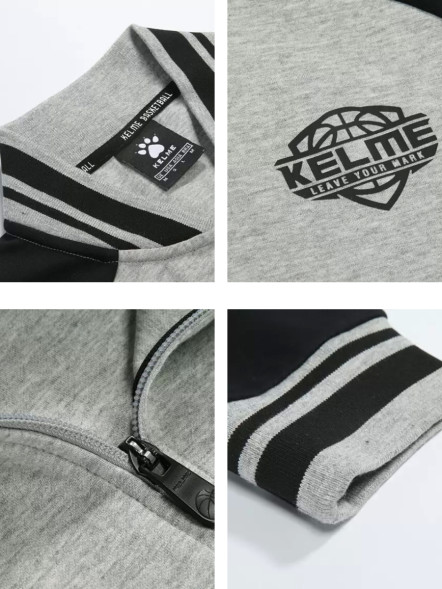 Бомбер KELME Training Jacket (Grey/Black)