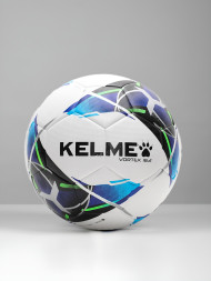 Мяч футбольный KELME Leather Football (18.2) (32 Panels) (White/Light Blue)
