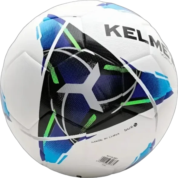 Мяч футбольный KELME Leather Football (18.2) (32 Panels) (White/Light Blue)
