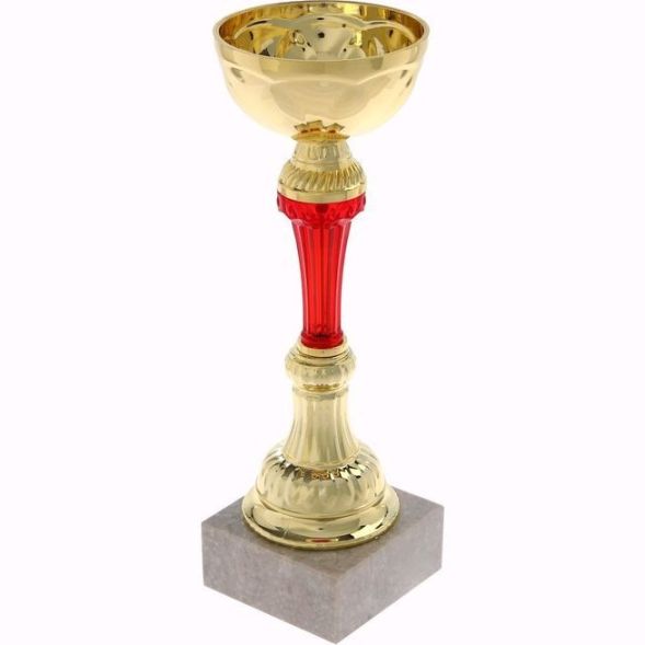 Кубок 131A, зол., подставка камень, 28 × 10 × 10 см