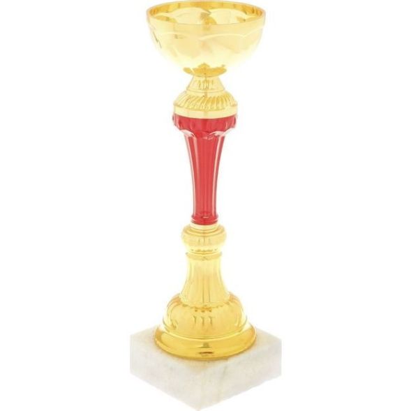 Кубок 131A, зол., подставка камень, 28 × 10 × 10 см