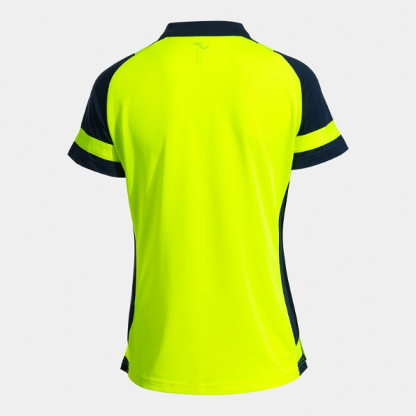 POLO MANGA CORTA LIDER AMARILLO FLUOR MARINO