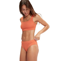 Купальник SPEEDO Textured Deep U-Back Bikinis, 8-00387516588, р.34 (рос.46), оранжевый