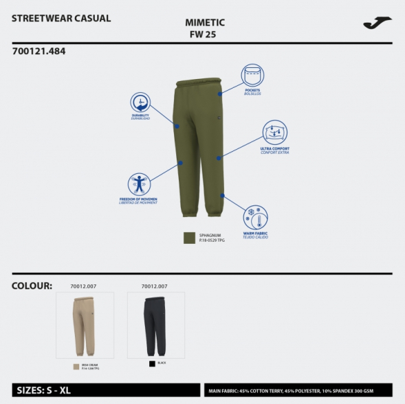 PANTALÓN LARGO MIMETIC VERDE